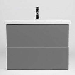 Viant Тумба с раковиной София 70 подвесная серая матовая – фотография-4